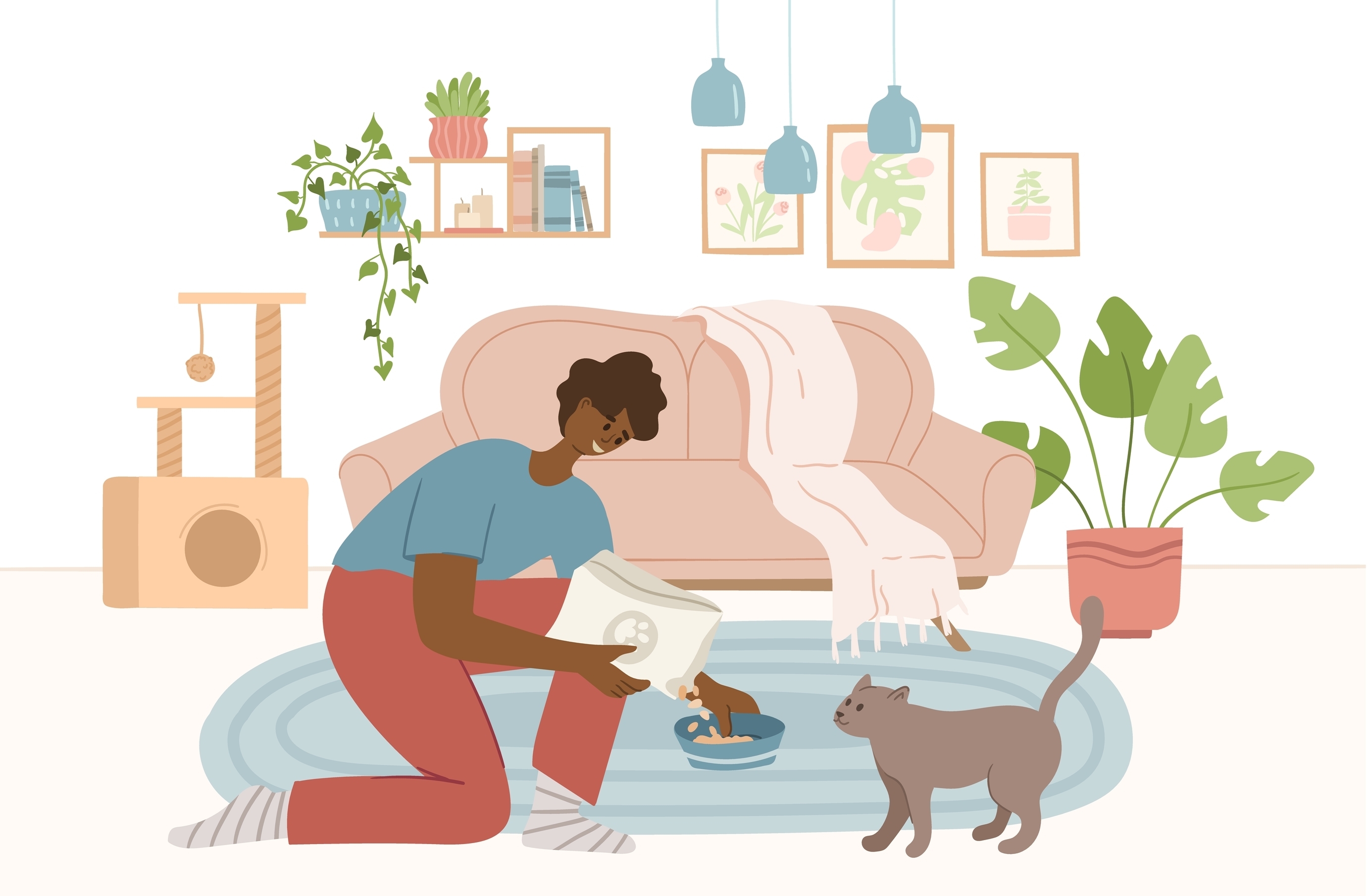 Gatto a casa con la cat-sitter o in pensione?