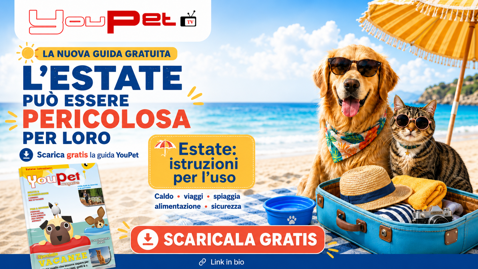 Estate con gli animali: la nuova guida gratuita di YouPet
