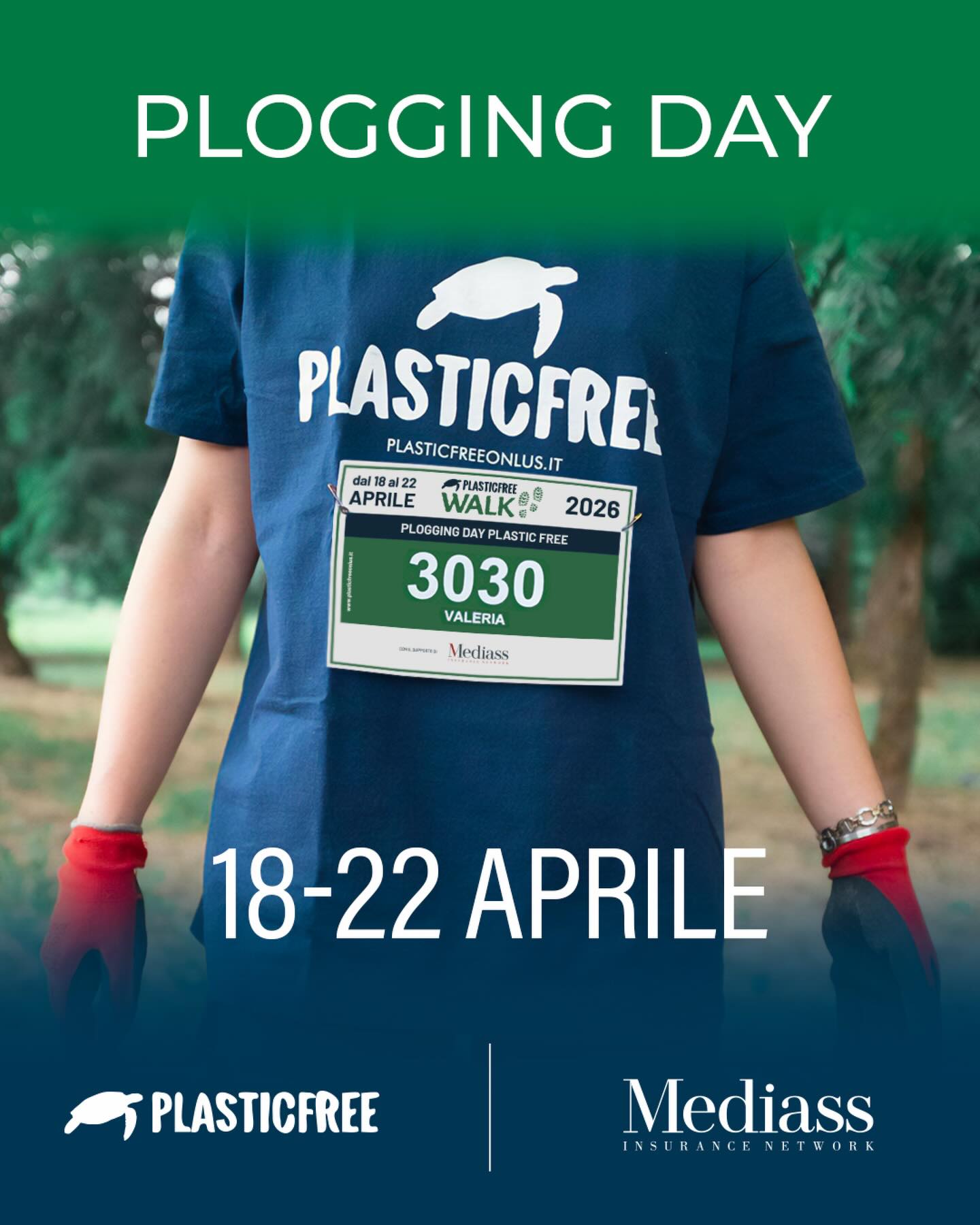 Plogging Day, idal 18 al 22 aprile 